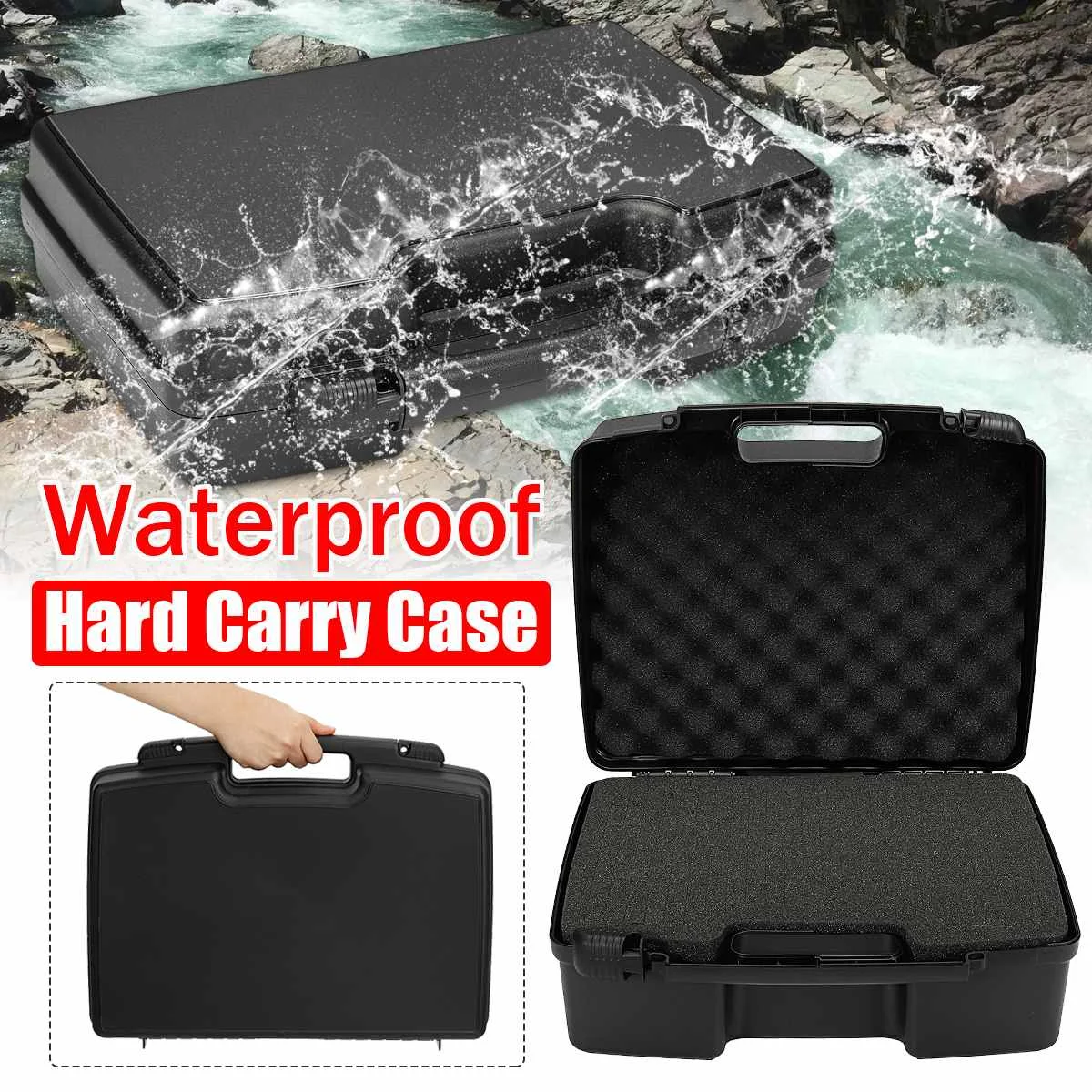 5 Sizes Portable Hard Carry Tool Case Safety Protection Equipment Instrument Case Waterproof Tool Case Bag Storage Box With Foam bucket tool bag