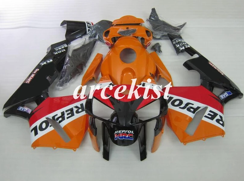 4 подарки ABS мотоцикл обтекатель комплект подходит для CBR600RR F5 2005 2006 05 06 cbr600 600RR Кузов Набор Серебряный Белый - Цвет: orange red