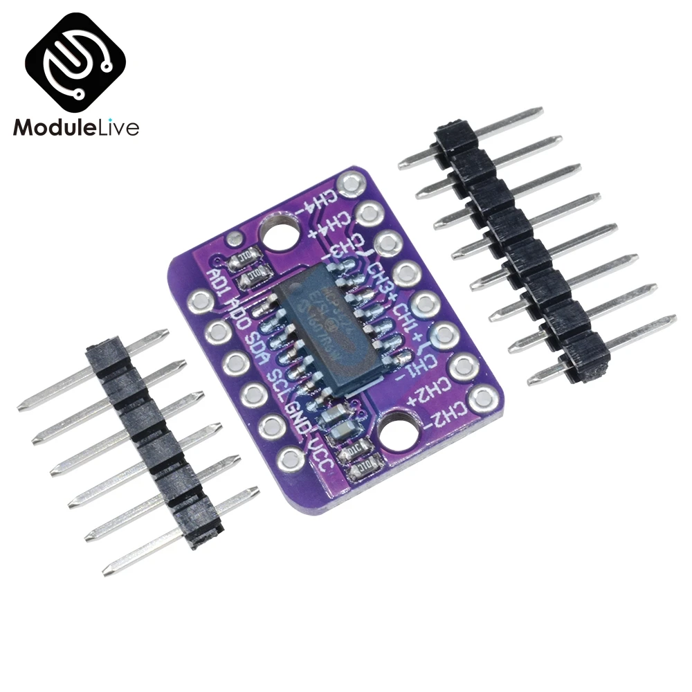 MCP3424 цифровой I2C IIC ADC-4 4-канальный модуль преобразования для Raspberry Pi для Arduino 2,7-5,5 В