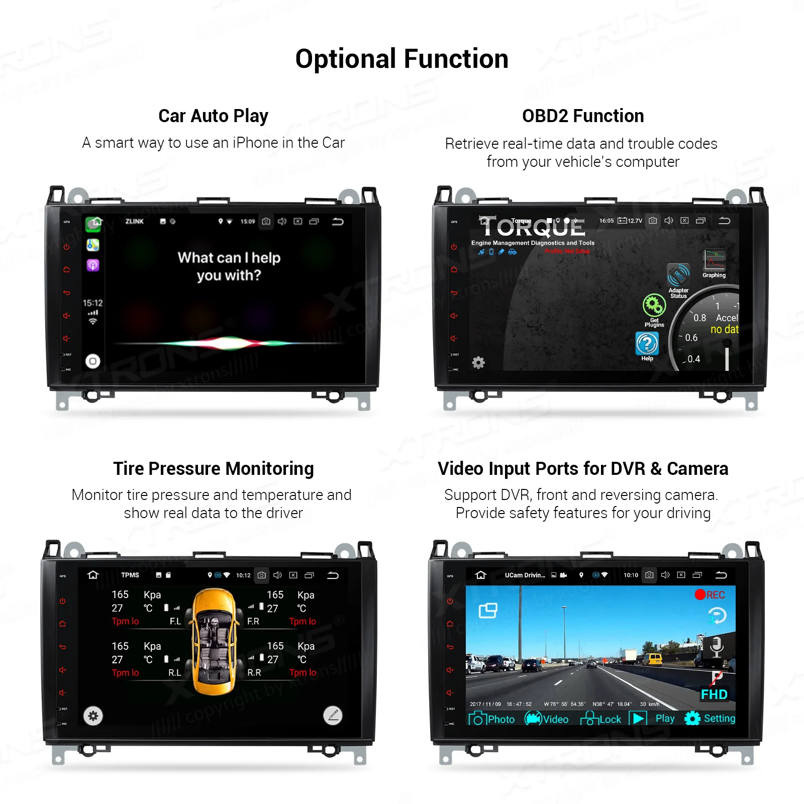 Автомобильный радиоплеер XTRONS Android 9 0 GPS OBD DAB для Mercedes Benz B Class W245 A W169 Viano Vito W639 Sprinter W906