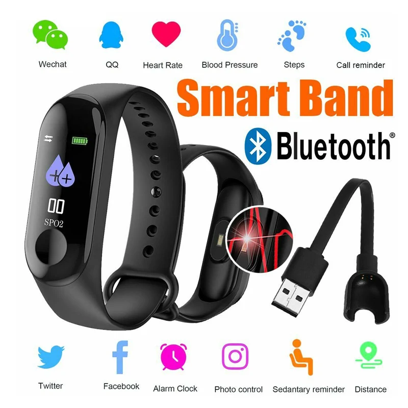 

Color Screen Smart Watch Sport Bracelet IP67 Waterproof Blood Pressure Heart Rate Monitor Fitness Tracker For Women Men watches