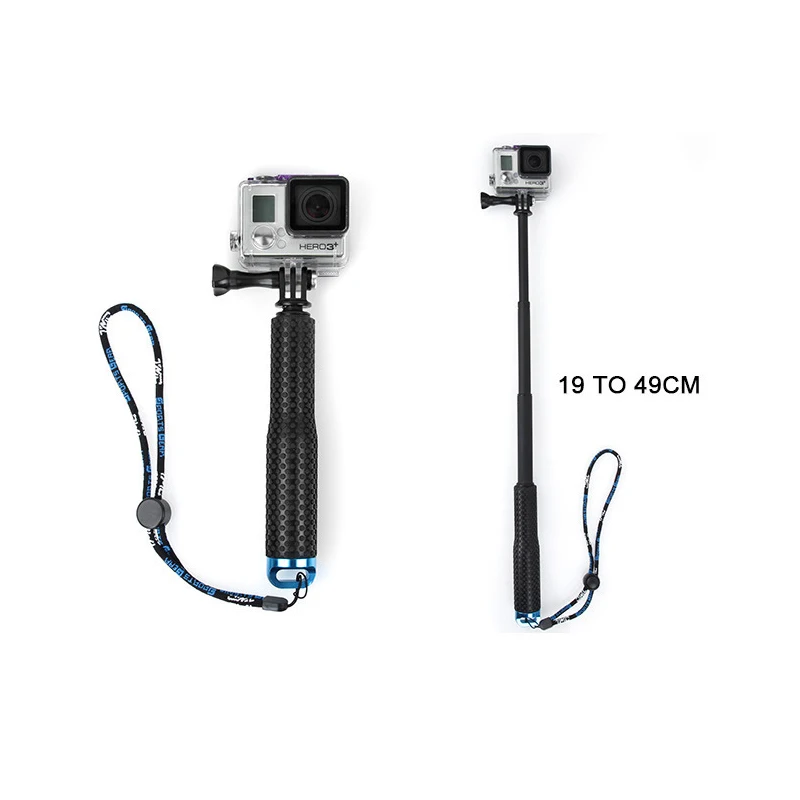 Extendable Pole Selfie Stick Handheld Monopod for GoPro hero 2 3 3+ 4 5 6 7 8 SJCAM XiaoYi Action Camera Accessories