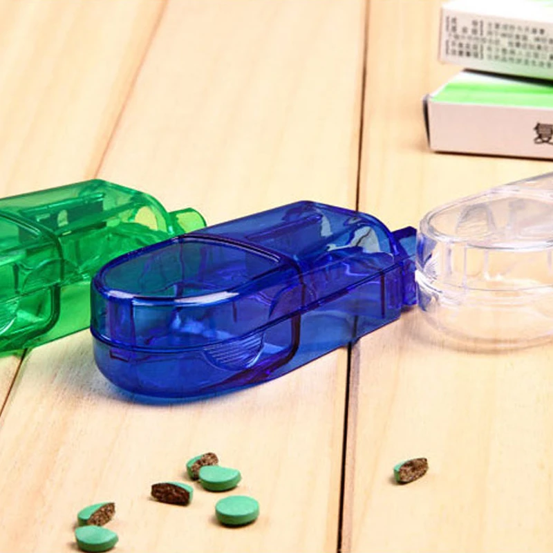 Medicine Pill Holder Tablet Cutter Splitter Pill Case 3 Colors 1 Pcs Mini Useful Portable Storage Box 30FP17