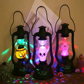 

3pcs Halloween Decorations Colorful Pumpkin Lights Scary Lantern (Random Color)