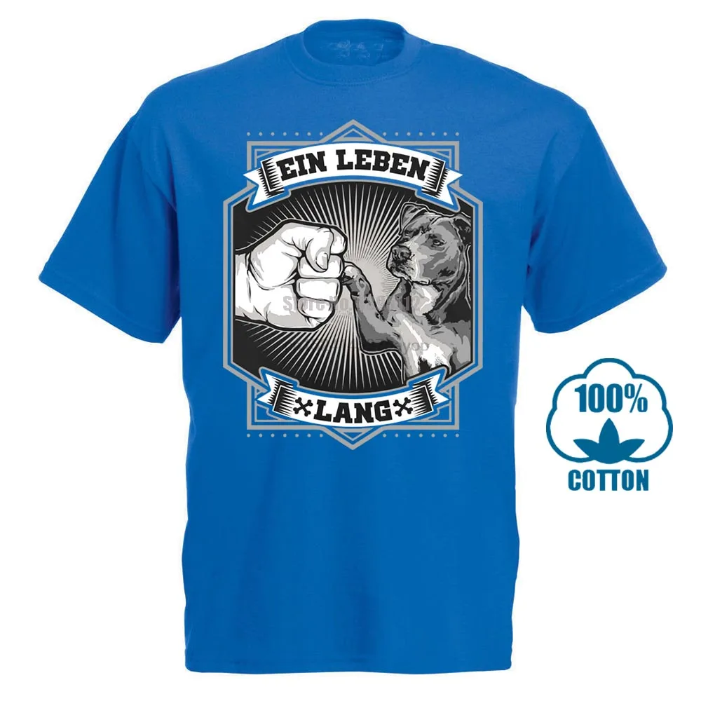 Синий Футболка американский стаффордширский терьер Шварц Размеры s m l Xl Xxl 3Xl футболка с принтом короткий рукав Повседневная О образным вырезом хлопок - Цвет: Синий
