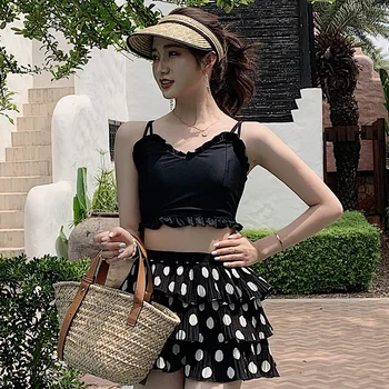 

Bathing Suits Women Bikini 2019 Swimsuit For Pool Bikinis Swimwear Female Three Piece Swimsuits With Skirt Suit Patchwork