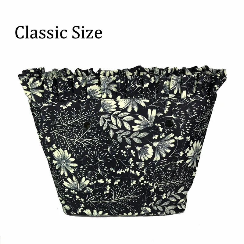 Lace 18 Classic Цветочная окантовка, водонепроницаемая внутренняя подкладка, вставка для Obag O Bag, Классические мини вставки, внутренняя часть для o bag, аксессуары, силиконовая сумка - Цвет: Lace 18 Classic