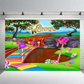 7x5ft Wonka Chocolate Garden Bridge Candyland Candy Custom Photo Studio Background Backdrop Vinyl Banner 220cm X 150cm Buy At The Price Of 10 40 In Aliexpress Com Imall Com
