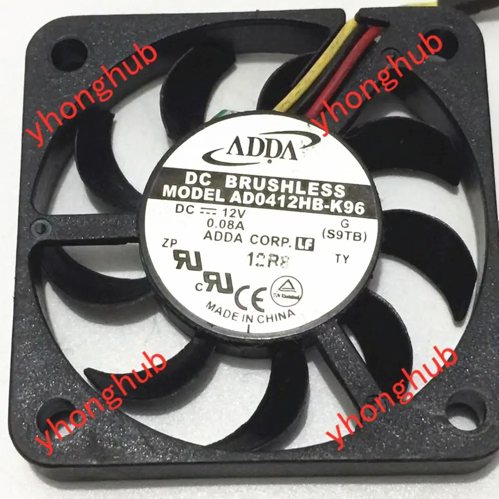 ADDA AD0412HB-K96 DC 12V 0.08A 40x40x7 мм 3-Провода Сервер вентилятор охлаждения