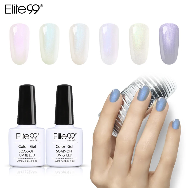  Elite99 10ml Shell Nail Gel Polish Mermaid UV Gel Varnish Pearl Shell Gel Nail Polish Semi Permanen