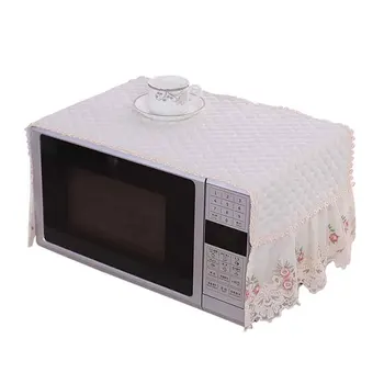 

Protection Decoration Hood Lace Embroidery Dining Accessories Anti Oil Microwave Oven Cover Modern Kitchen Dust Proof Simple