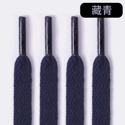 36 Colors 8mm Flat Thicken White AF1  Kids  Shoelaces  Basketball Sneakers Sail  Shoe Laces  Shoe Accessories 60/100/120/140 Navy blue