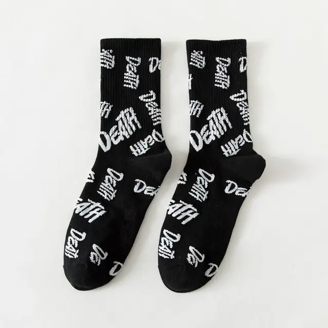 2020 New Autumn Black and White Sports Women Socks Cotton Cute Winter Socks Women Kawaii 3