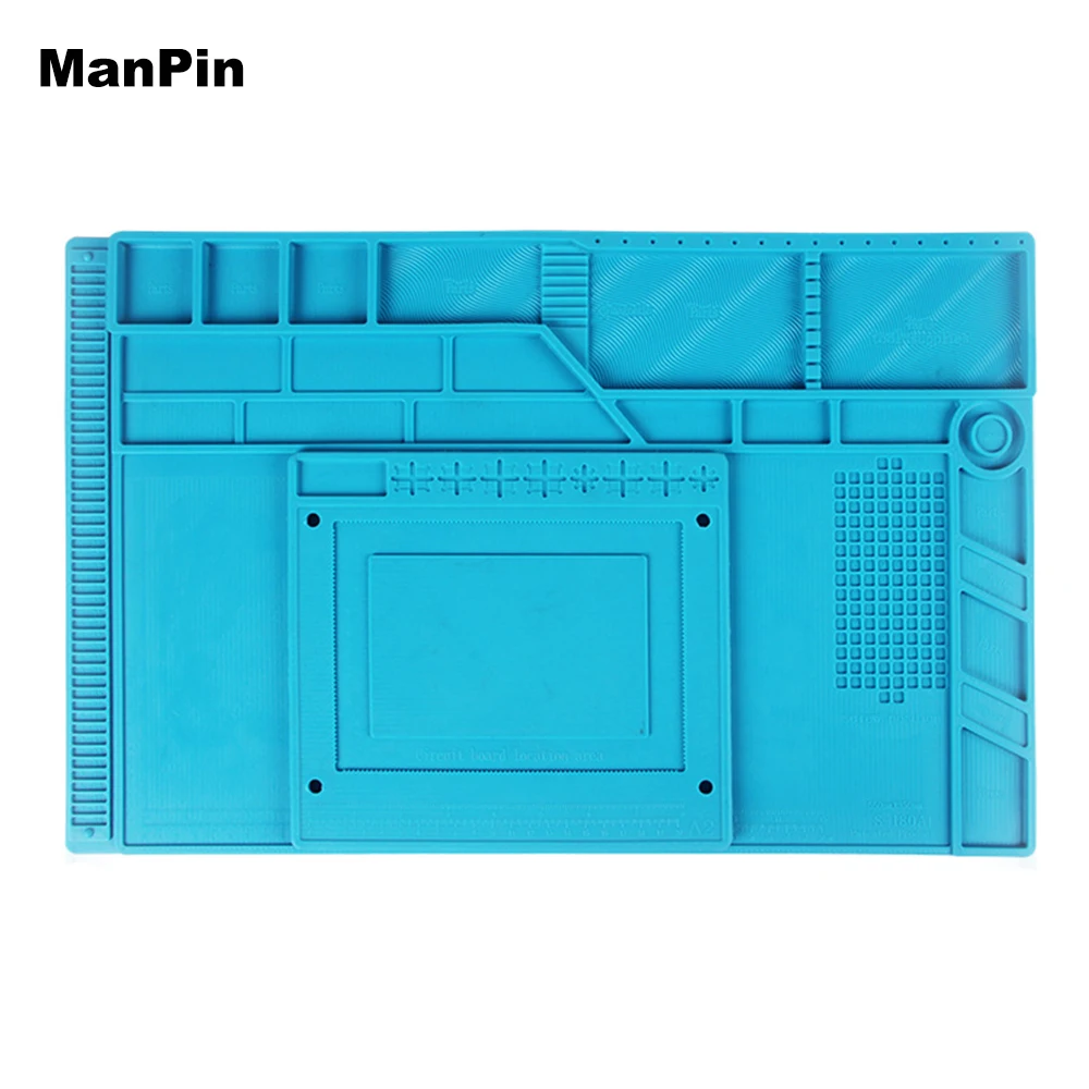 

S180 Magnetic BGA Insulator Platform Heat-resistant Soldering Silicone Pad ESD Heat Insulation Working mat Phone Computer Repair