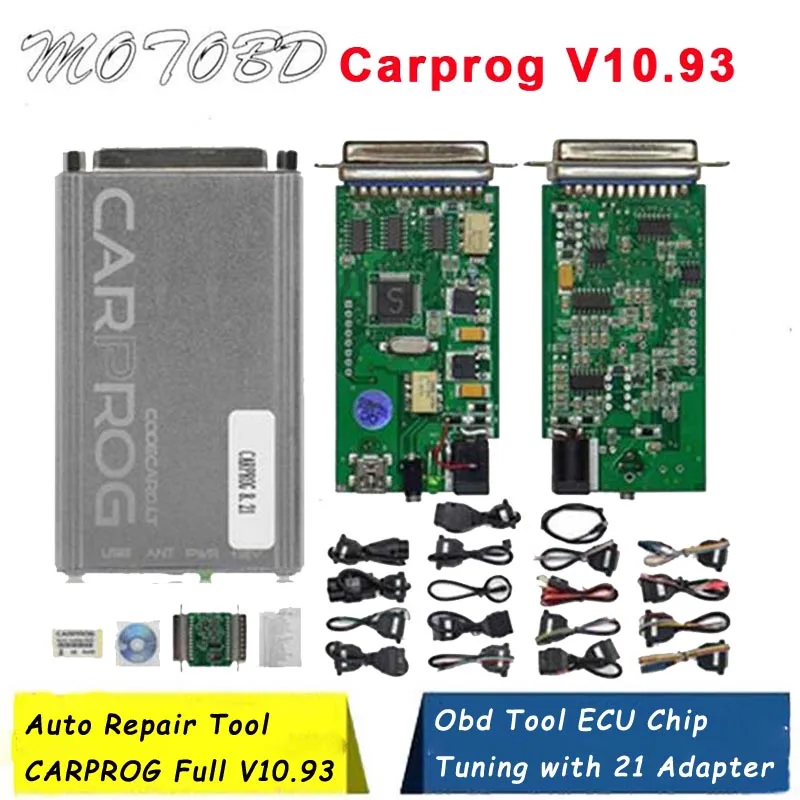 

New Auto Repair Tool CARPROG Full V10.93 Programmer Car Prog All Adapter Obd Tool ECU Chip Tuning with 21 Adapter