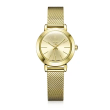 Big Sale Lady Gold Silver Bracelet Watch Girl's Stainless Steel Mesh Band Wristwatch Woman Quartz Watches Fashion Simple Clocks