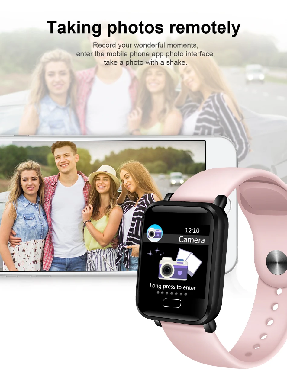 LIGE новые женские умные часы водонепроницаемые спортивные для Iphone телефон Smartwatch монитор сердечного ритма функции кровяного давления+ коробка