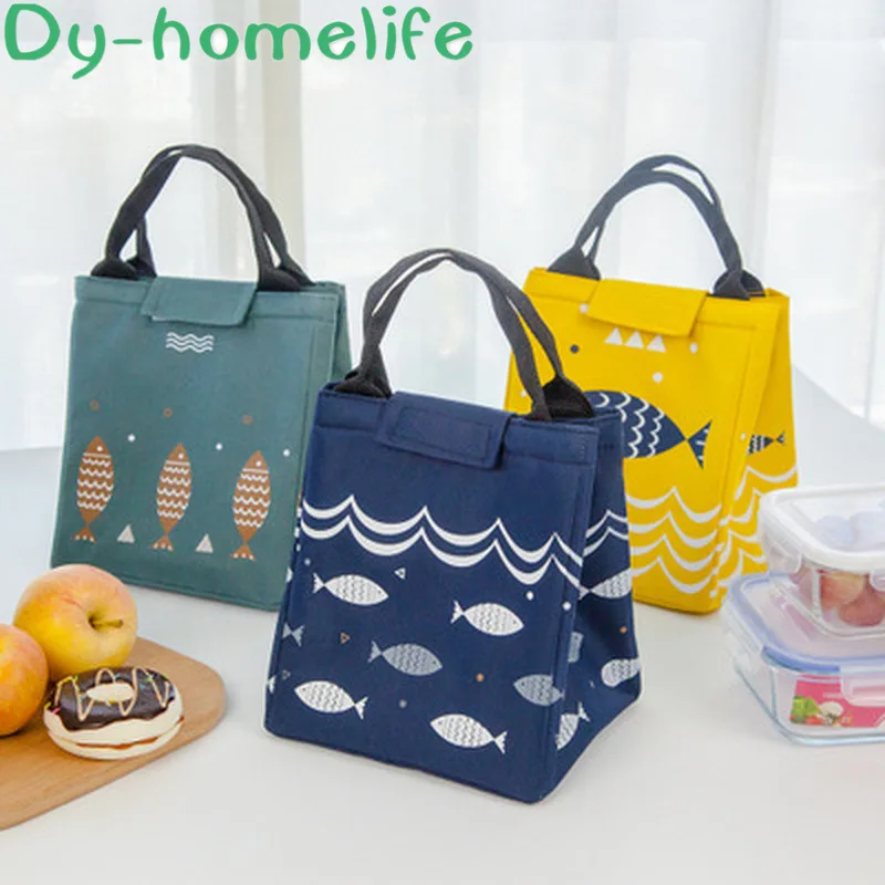 

Korean Multi-color Fish Pattern Square Waterproof Oxford Cloth Insulation Bag Thickened Aluminum Foil Insulation Cold Food Bag
