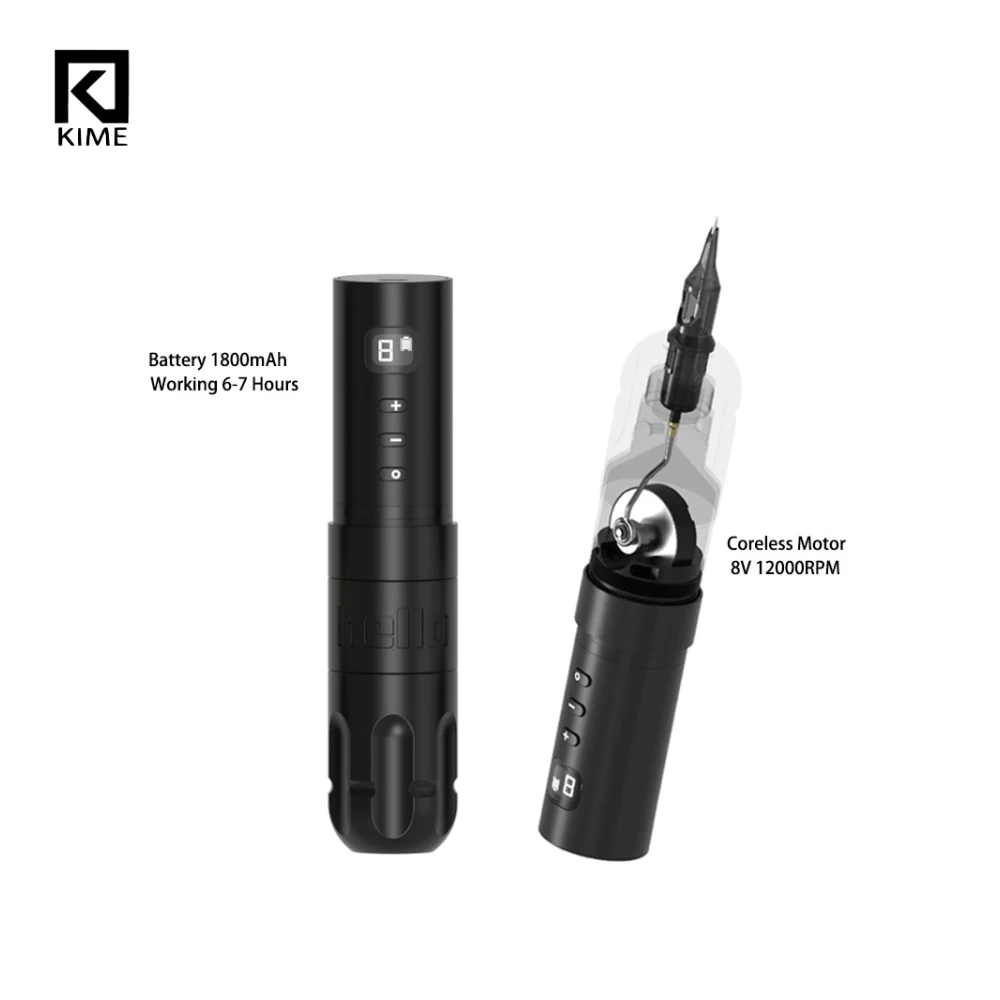 

New Wireless Tattoo Battery Pen Rotary Machine Gun Japan Coreless Motor Digital Display Permanent Makeup Pen Needle Cartridges