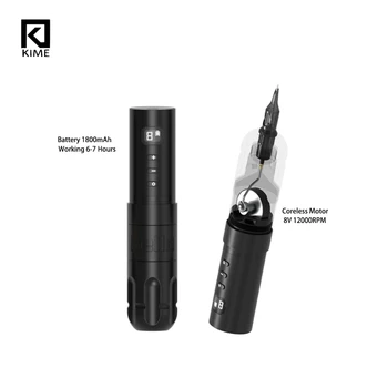

New Wireless Tattoo Battery Pen Rotary Machine Gun Japan Coreless Motor Digital Display Permanent Makeup Pen Needle Cartridges