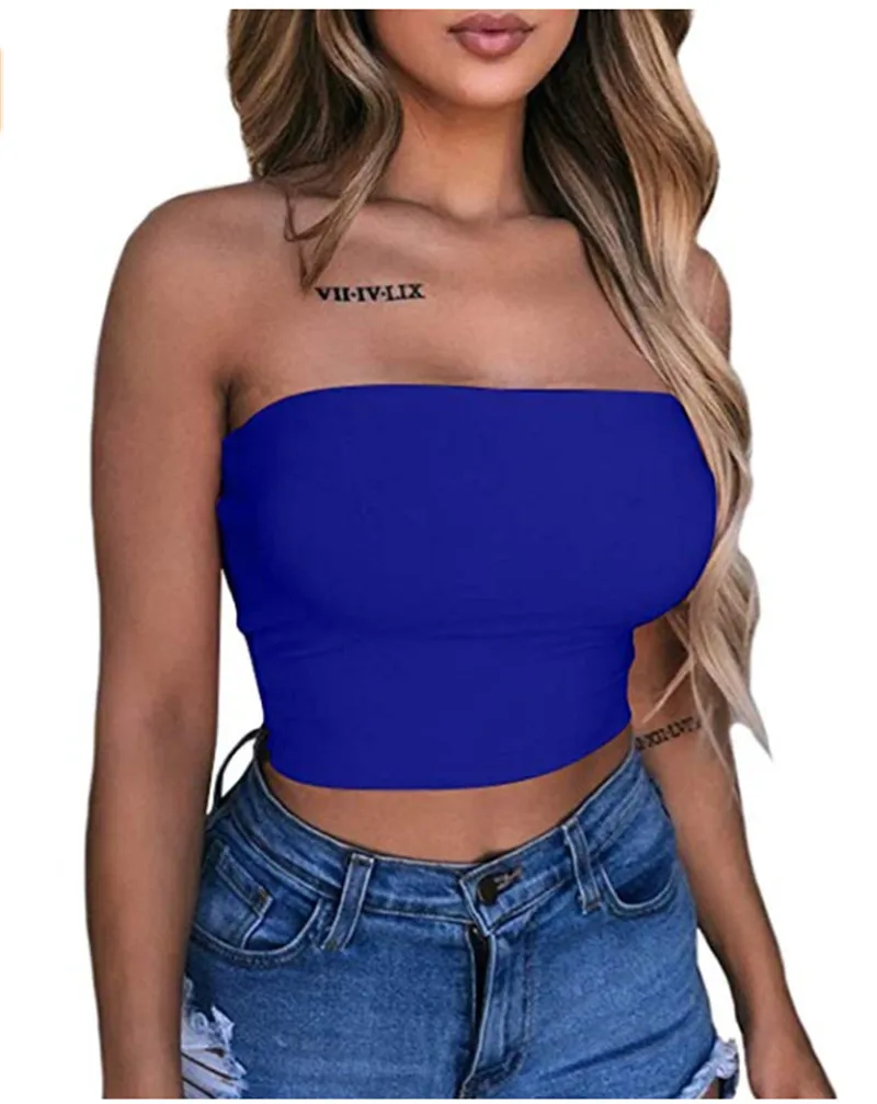 Top Sin Tirantes Simplistic Linen - Negro | Fashion Nova