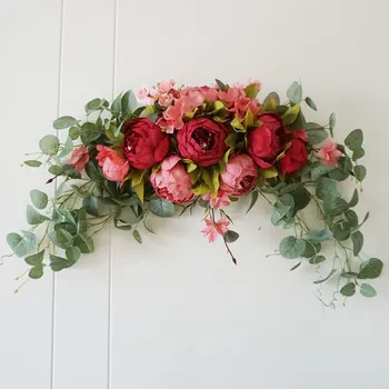 

75cm Party Wedding Peony Backdrop Flowers Handmade DIY Table Wall Home Hanging Wreath Decor