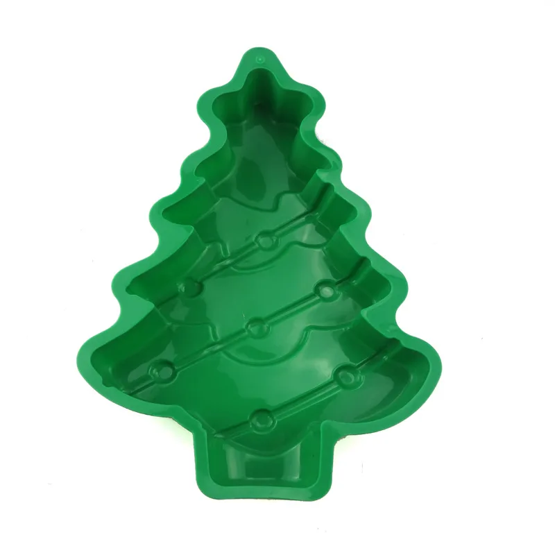Big Christmas Tree Cake Mold Silicone Baking Molds Christmas Fondant Cake Decorating Tools Chocolate Candy Gumpaste Moulds