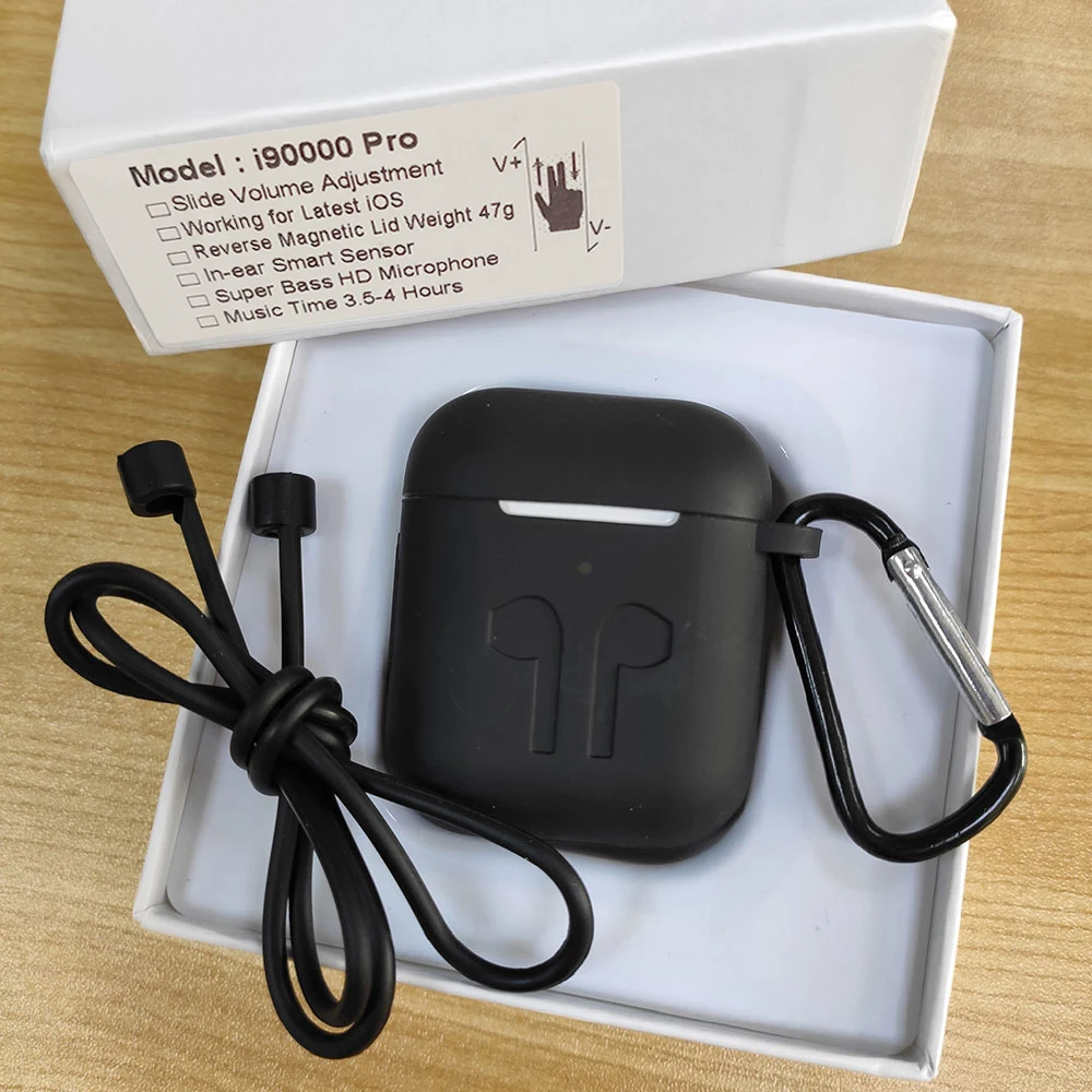 i90000 Pro TWS Arie 2 Wireless Earphone 8D Super Bass Bluetooth 5.0 Earphone Sliding Volume Adjustm