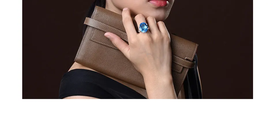 WEGARASTI, серебро 925, Ювелирное кольцо, модный Сапфир, вечерние, классические, 925 пробы, серебряные кольца, ювелирное изделие для женщин, подарок на помолвку