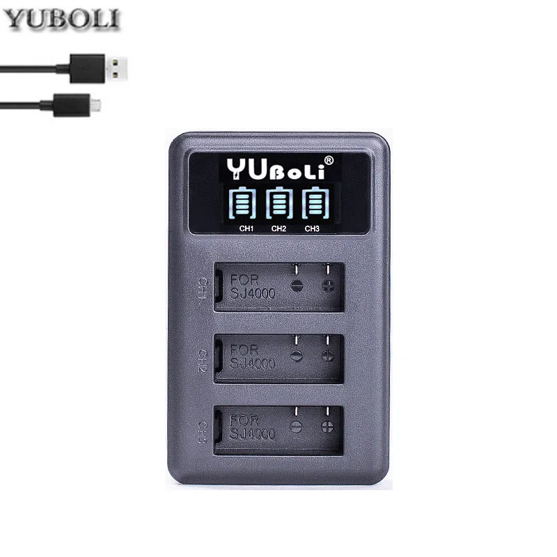 3,7 v 900mah sjcam SJ4000 Батарея для спортивной экшн-камеры SJCAM sj4000 sj 4000 SJ5000 6000 7000 8000 sj9000 C30 M10 действие батарея для камеры - Цвет: charger only