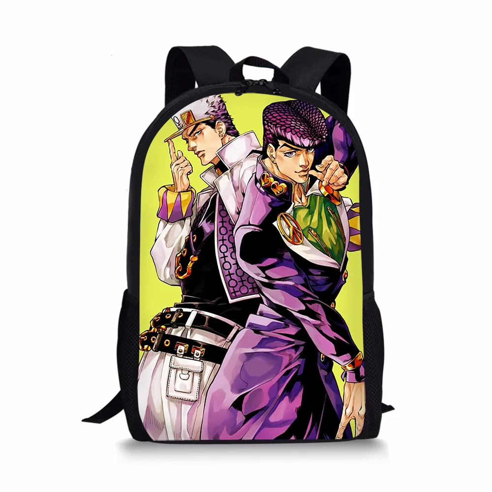 JoJo's Bizarre Adventure School Bag for Kids Boy Anime Backpack Bolsa Children Kujo Jotaro Bookbag Mochila Travel Satchel