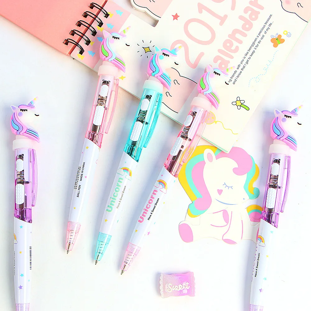 Kawaii Glowing Unicorn Cute Light Pen Stationery Supplies