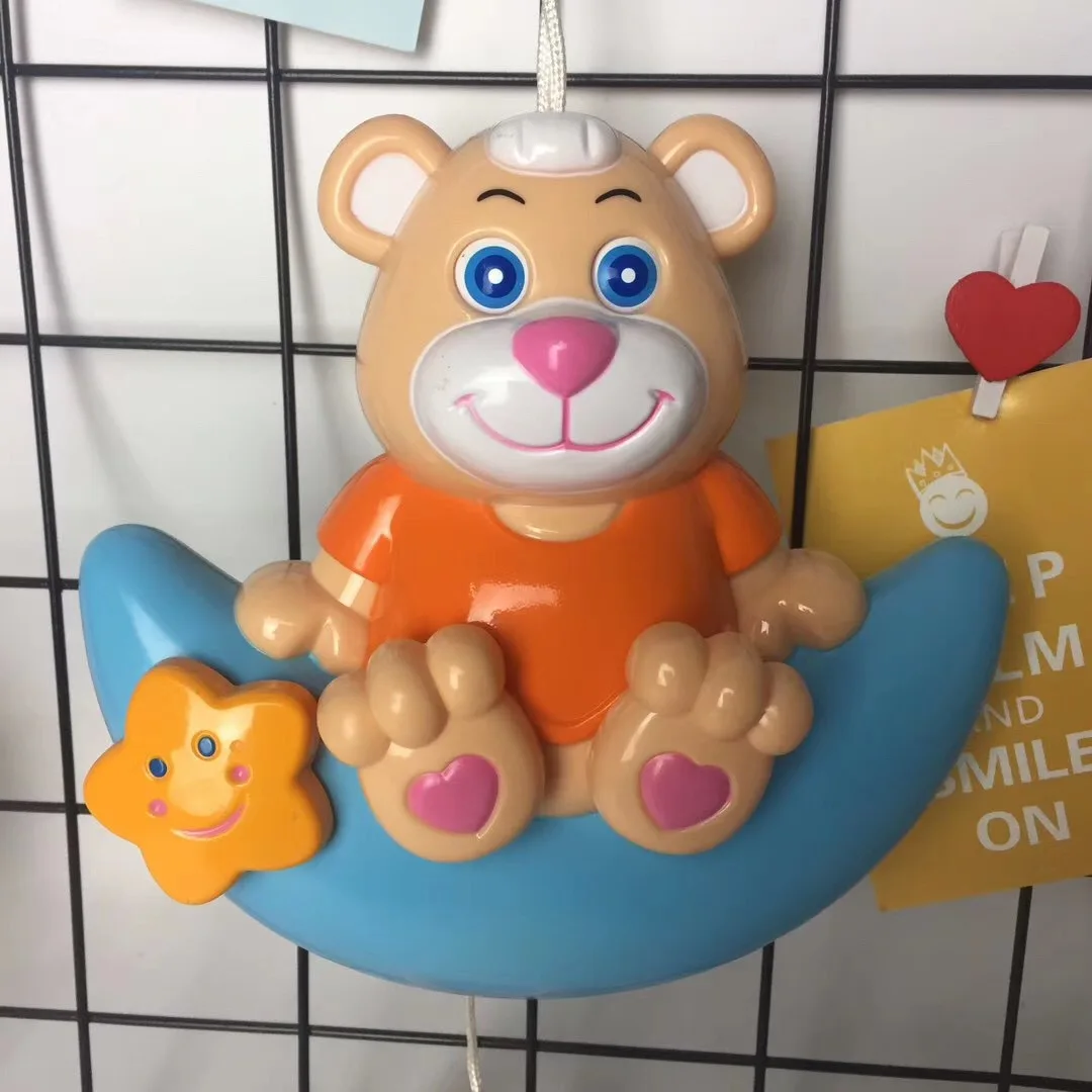 

GOODWAY Cute Pet Bear Bed Bell Eyes Foot Rotatable Multi-functional Bedside Rattle Pacify Baby Toys