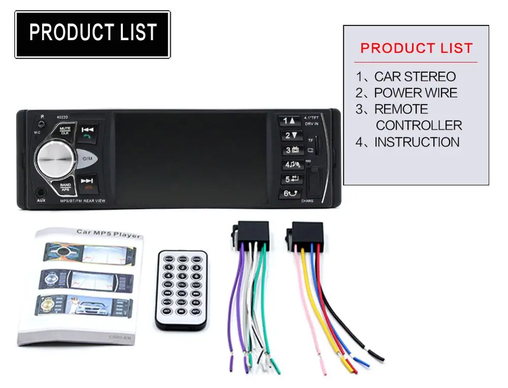 

4.1inch Audio Car Mp5 Player FM Car Radio 1Din Autoradio Bluetooth Audio Auto Stereo Mp4