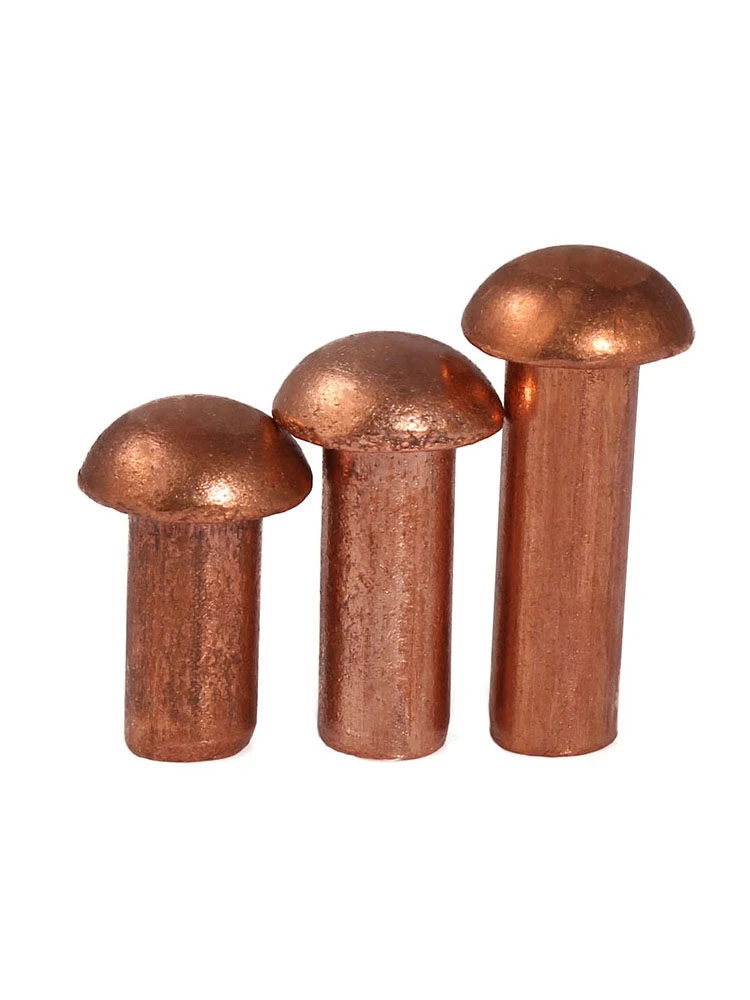 

M1.5M2M2.5M3M4 round head copper rivets copper nails percussion solid rivets copper rivets