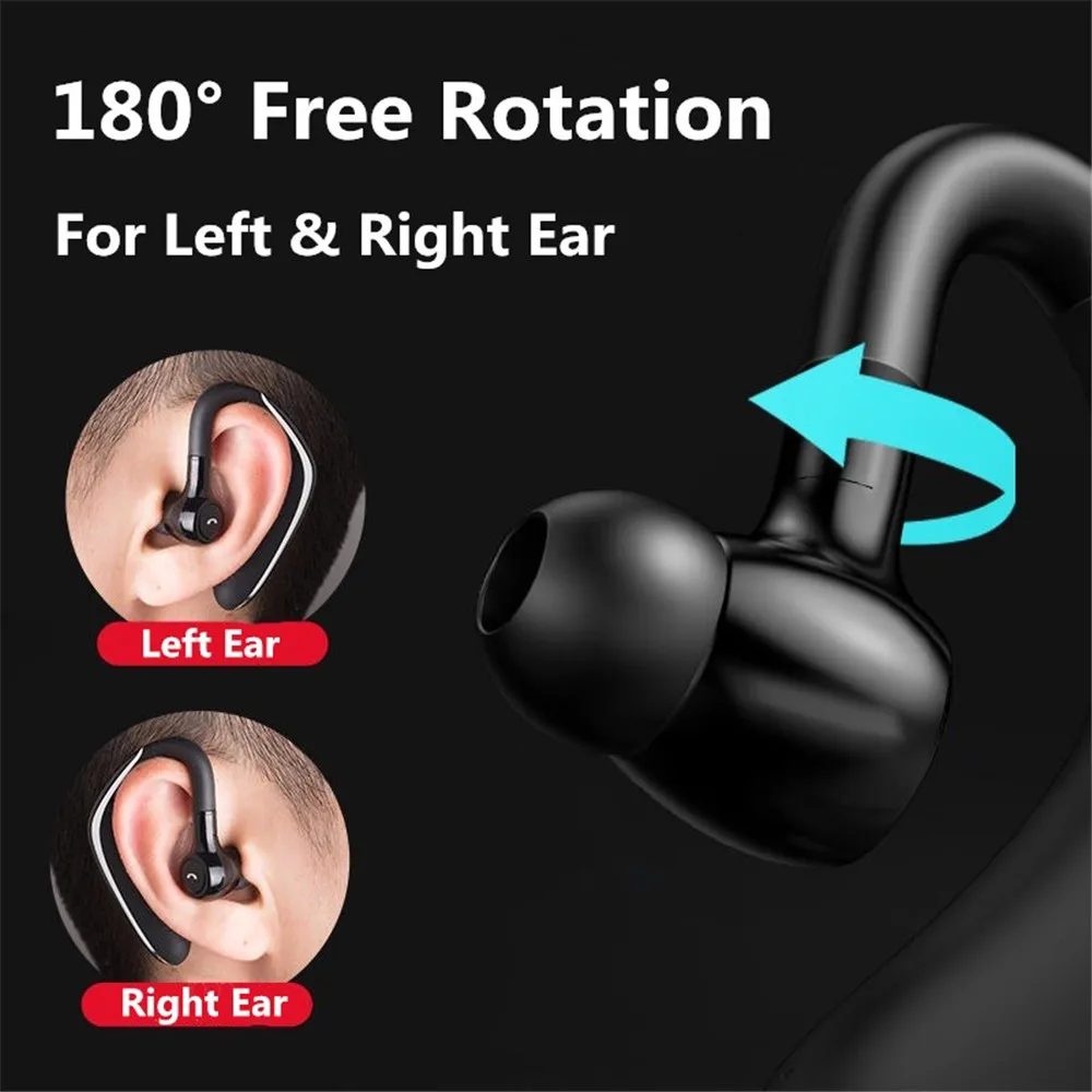 Fast Charge In ear Bluetooth Earpiece Business Driving Wireless Headset Sports Sweat proof 5 0 Earphone Long Standby For Phone