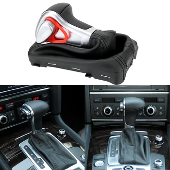 

LEEPEE Leather Gear Shift Knob Auto Automatic Chrome FOR AUDI A6 A7 A3 A4 A5 A6 c6 Q7 Q5 2009 2010 2011 2012 2014 4G1 713 139 R