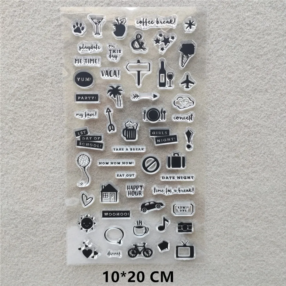 2020 Small Label Clear Stamps DIY Scrapbooking Craft Supplies Silicone Seal Custom Photo Album Transparent Stamp for Stamping | Дом и сад