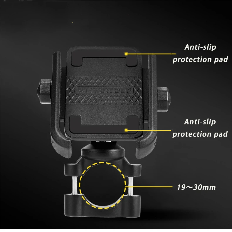 Мото rcycle держатель для руля из алюминиевого сплава с поворотом на 360 градусов, держатель для мобильного телефона, защита от падения, держатель для мотоцикла, скутера, велосипеда, gps