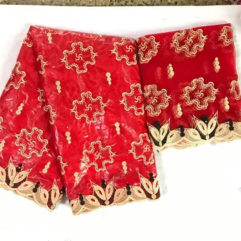 

Red Lace Fabrics 2020 High Quality Dubai Fabric Brode Coton Africain Tissu Dentelle Nigerian Lace Fabrics bazin riche getzner