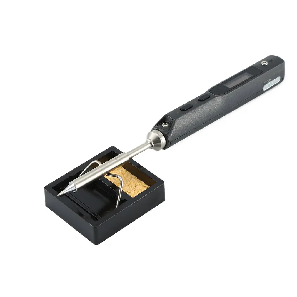 TS100 65 Вт мини Электрический паяльник Комплект цифровой OLED дисплей Температура регулируемая с припоем стенд припой фитиль набор