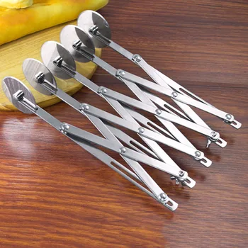 

1PC Stainless Steel Dough Divider Cutter Side Pasta Knife Flexible Roller Blade 5/7/3 Wheels Pizza Pastry Peeler Bake Tool-35