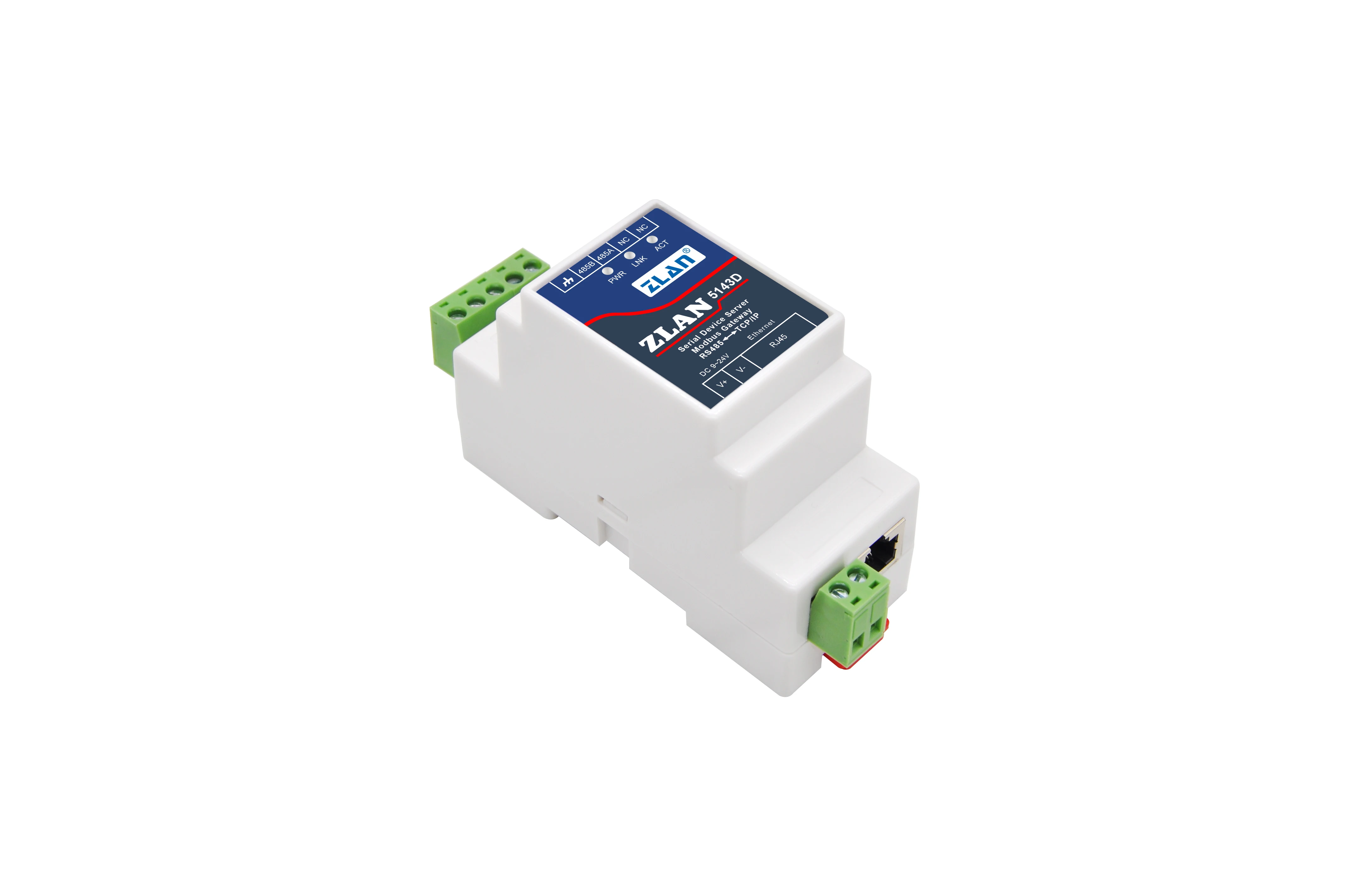 ZLAN5143D Din рейка монтажный RS485 Серийный порт к TCP/IP Ethernet конвертер Modbus RTU TCP сервер| |