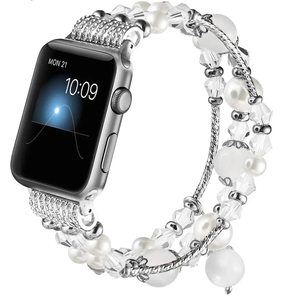 Ремешок браслет для часов Apple watch SE 6 5 4 band 44 мм 40 ручной работы женский ремешок iwatch 3