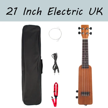 

21 Inch Okoume Electric Ukulele Uke Kit With Free Gig Bag Hawaii Guitar Strap