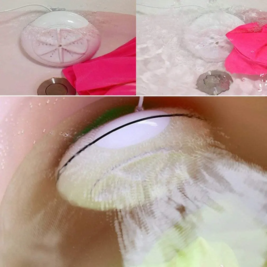 Ultrasonic Turbine Cleaning Machine Portable Folding Mini Turbine Laundry Washing Machine Household USB Washing