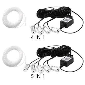 

2020 New RGB LED Strips Light APP Bluetooth Control for Car Interior Atmosphere Light Lamp DIY Music 6M Fiber Optic Band