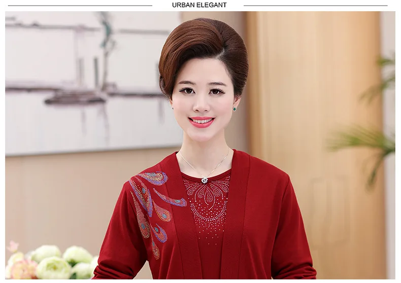 Осень feminino пончо blusa трикотажные женские вязаный свитер женские длинные рукава Кардиган, большие размеры матери комплект одежды S277