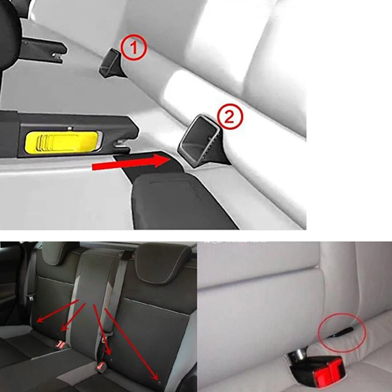 새로운 2개 래치 가이드 승용차 어린이 안전 시트 일반 Isofix 인터페이스 벨트 래치 가이드(ISOFIX) 자동차 카시트 부품