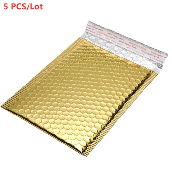 

5PCS/Lot Different Specifications Gold Plating Paper Bubble Envelopes Bags Mailers Padded Shipping Envelope Bubble Mailing Bag